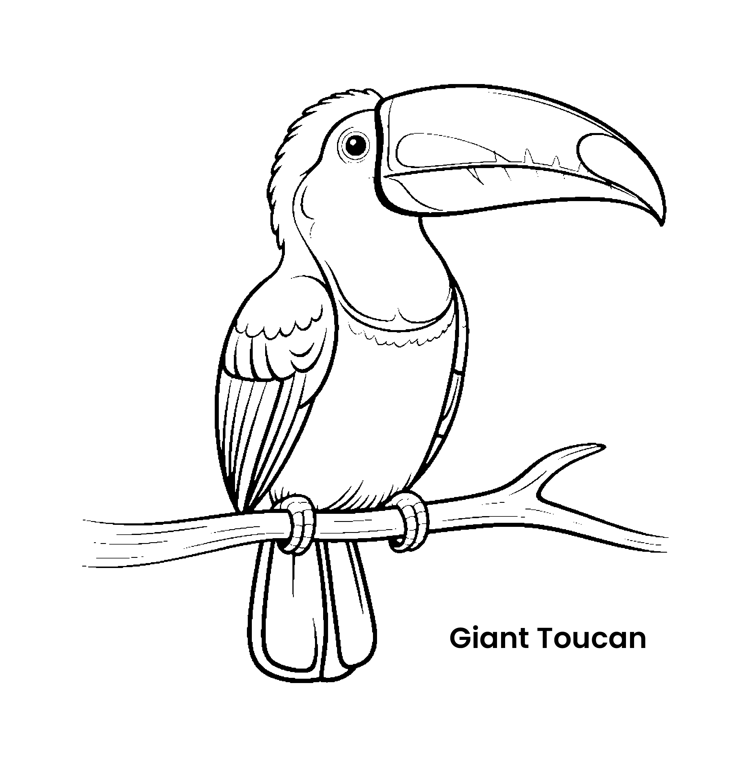 Ausmalbild Toucan