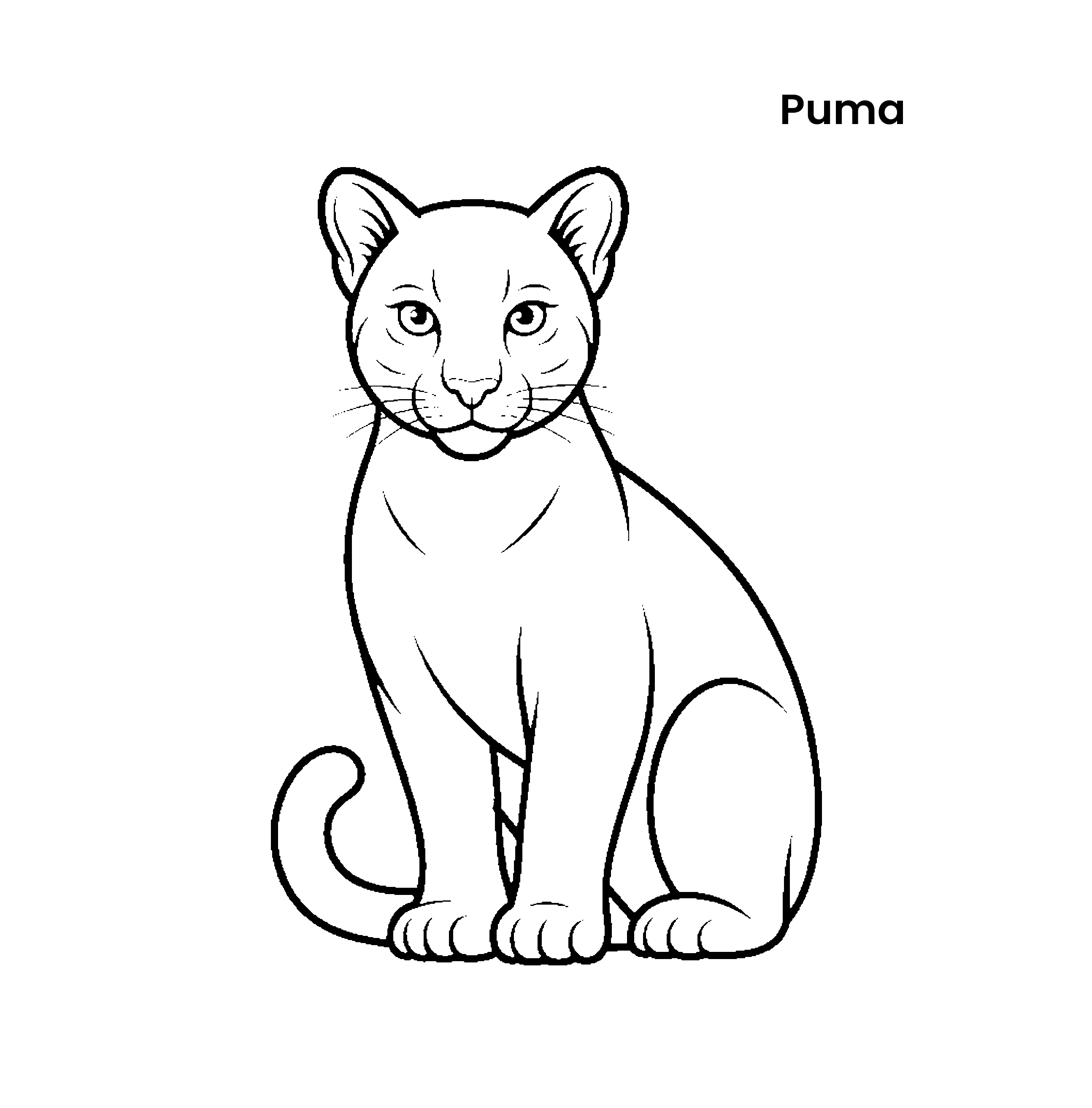 Ausmalbild Puma
