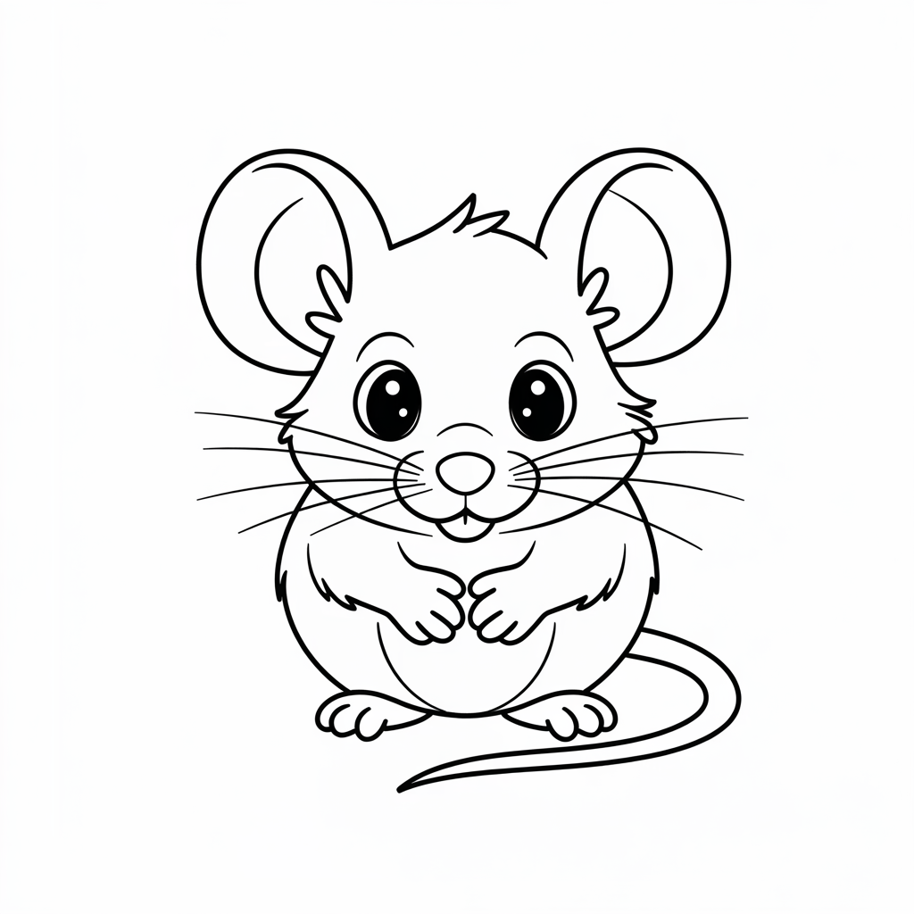 Ausmalbild Waldmaus