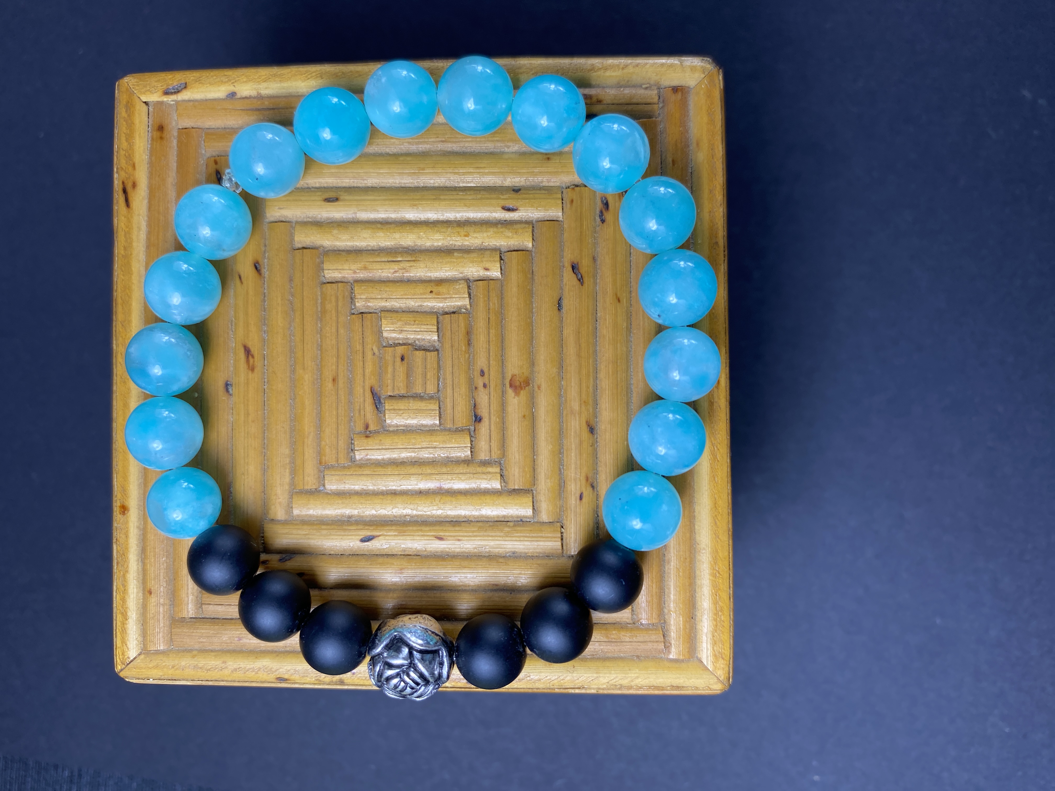 Detailansicht Amazonit Onyx Armband